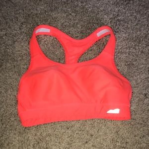 bright pink sports bra